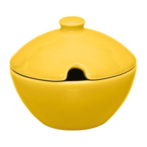 Formaggiera/zuccheriera, giallo, porcellana