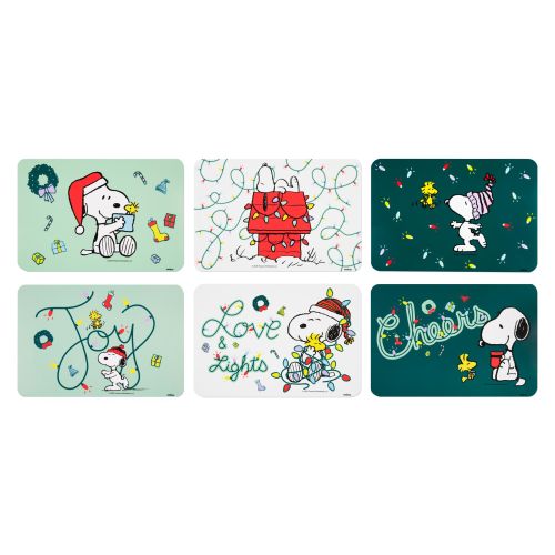 6 tovagliette, rettangolari, peanuts shiny & bright
