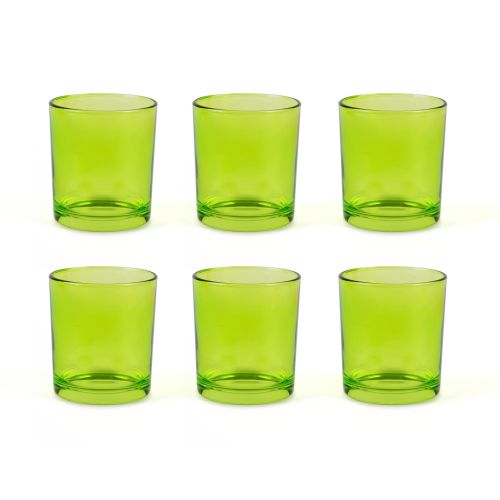 Bicchieri acqua, 6 pezzi, vetro verde
