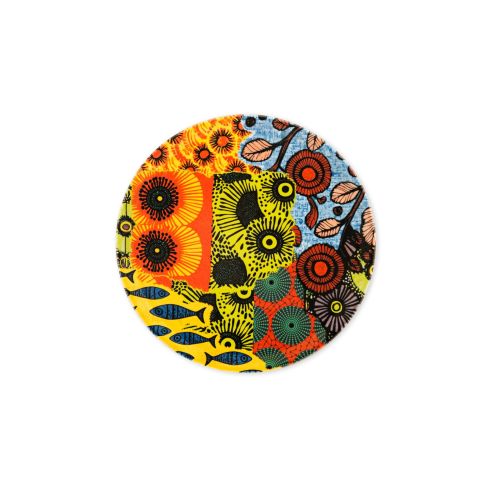 Piatto pizza, 1 pezzo, porcellana, stile africano, 31 cm