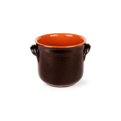 Pentola alta, in terracotta, 2 manici, 20 cm