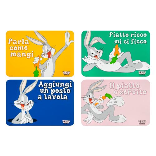 4 tovagliette, rettangolari, bugs bunny