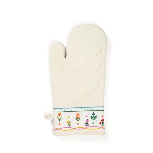 Guanto forno, stile floreale, 33x18 cm