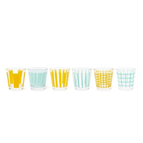 Bicchieri acqua, 6 pezzi, stile primaverile