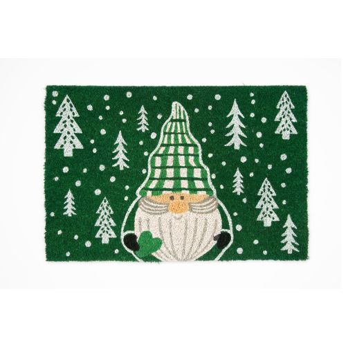 Zerbino gnomo, cocco, natalizio, verde, 60x40 cm