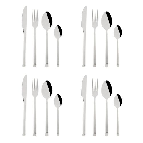 Posate, 16 pezzi, acciaio inox, acciaio