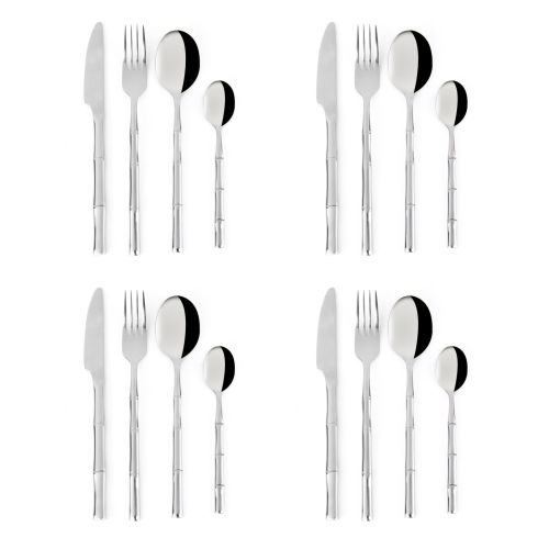 Posate, 16 pezzi, acciaio inox, acciaio