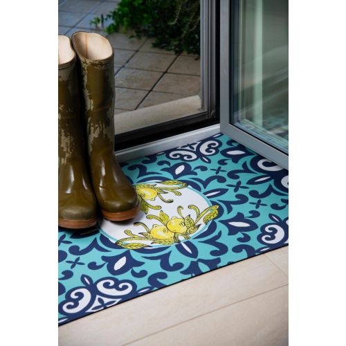 Tappeto multiuso, soft, 80x52 cm, con limoni