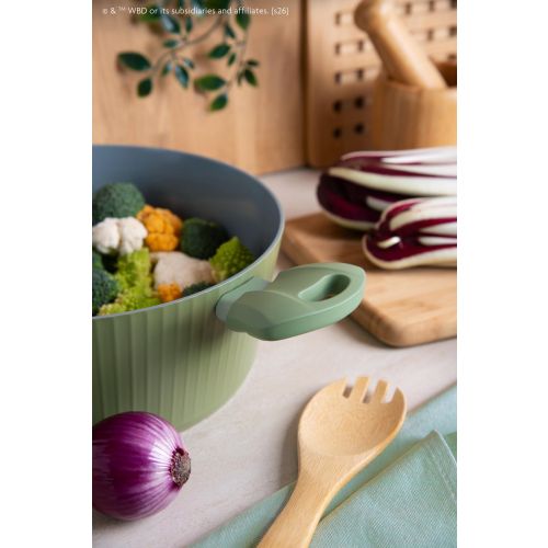 Casseruola rivestrimento ceramico, 20 cm, verde salvia, food