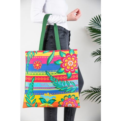 Shopper, 100% cotone, 41,5x41,5 cm, stile gitano