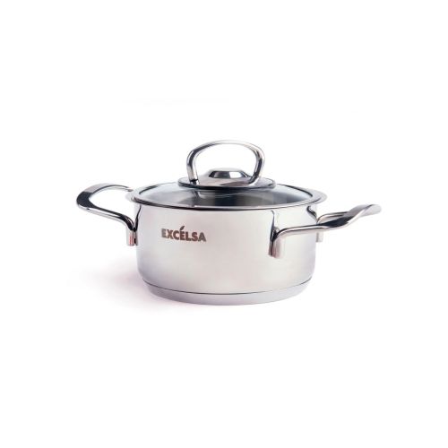 Pentola con coperchio in vetro, acciaio inox 18/10, 16 cm