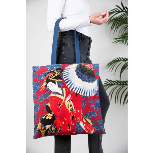 Shopper, 100% cotone, 41,5x41,5 cm, stile giapponese