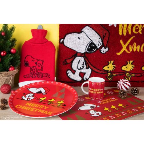 Zerbino di natale snoopy, cocco, rosso, 60x40 cm