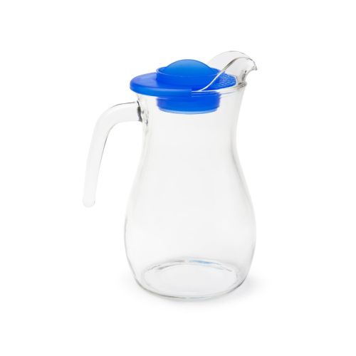 Brocca con coperchio e rinfrescatore, vetro, 1,2 litri