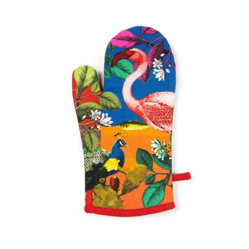 Guanto forno, animali esotici, 32x18 cm