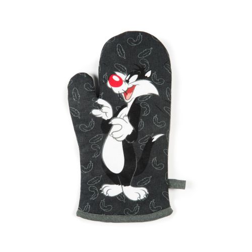 Guanto forno, gatto silvestro, 32x18 cm