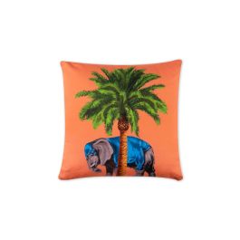 Cuscino 45x45 cm sfoderabile ricamato con disegno multicolor