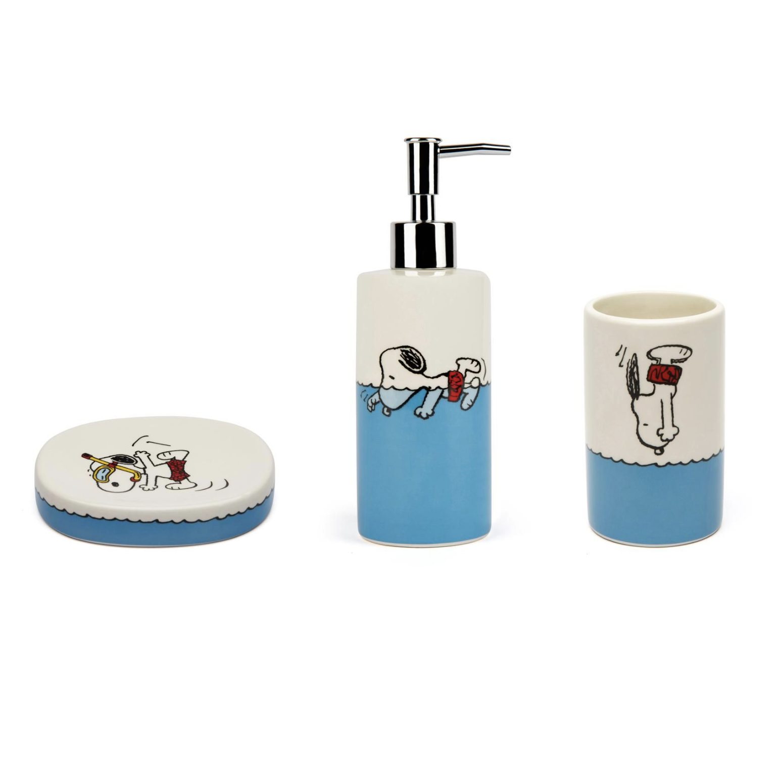 Exc&eacute;lsa | Peanuts set 3 pezzi bagno