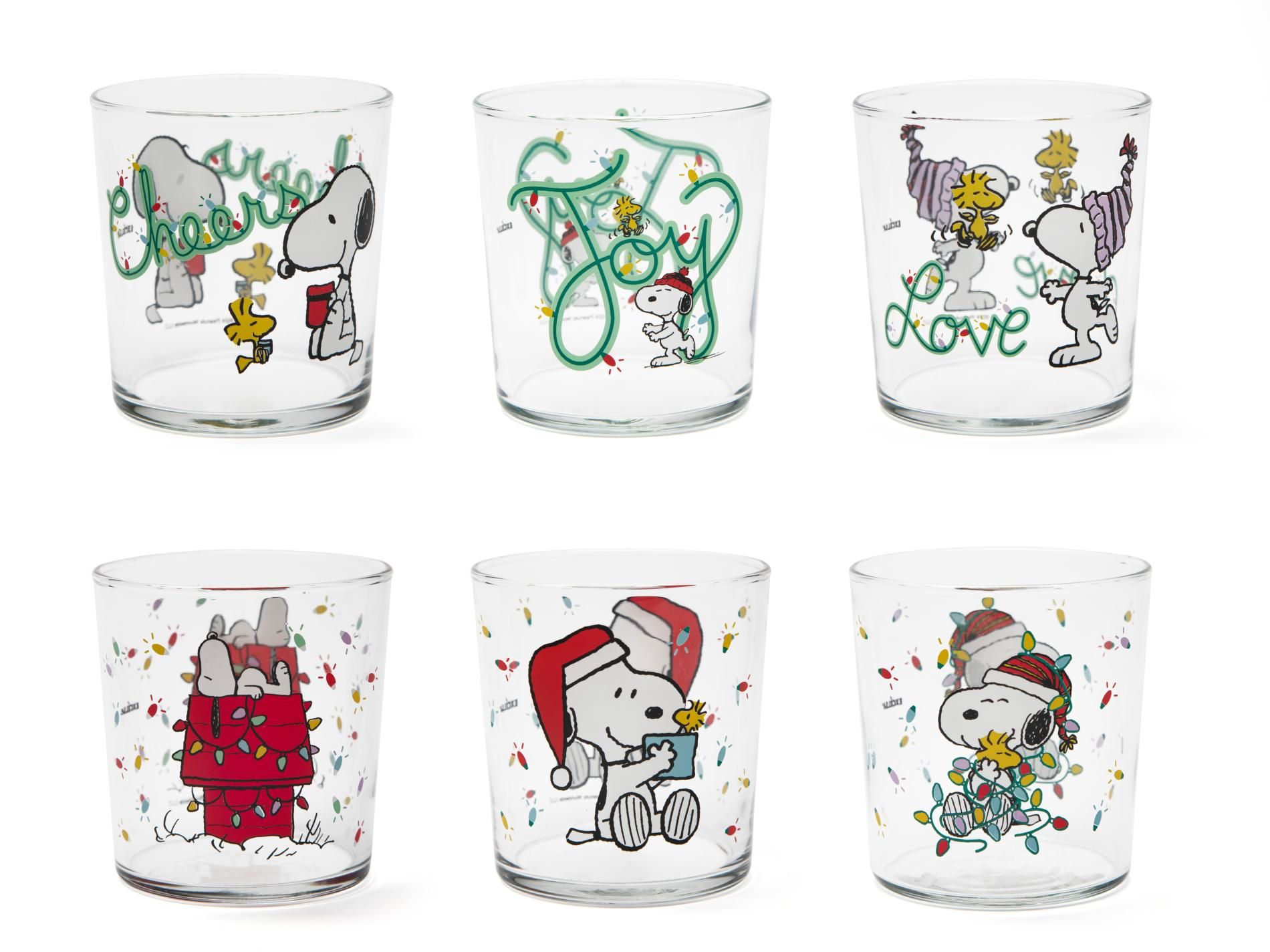 Peanuts Shiny and Bright - Bicchieri Acqua x6